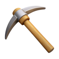 3D Model Pickaxe Wooden Handle Mining Tool png