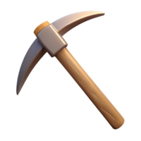 3D Render Pickaxe Mining Tool png