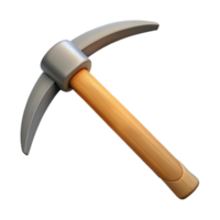 3D Model Pickaxe Wood Handle Mining Tool png