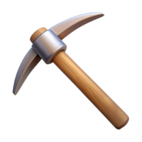 3D Model Pickaxe Wooden Handle Mining Tool png