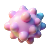 3D Render Pastel Blob Abstract Background png