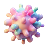 Pastel 3D Render of Abstract Blob png