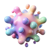 Pastel 3D Render of Abstract Blob png