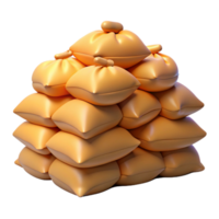 3D Render Stack of Pillows png