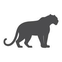 A sleek and powerful panther silhouette, embodying grace and strength with its poised stance and sharp contours, perfect for evoking a sense of mystery and elegance vector
