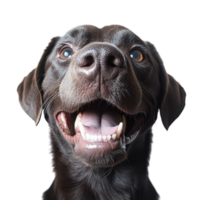 Happy Labrador Retriever Smiling Isolated on White Background on transparent background png