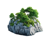 Stunning Aerial View of a Tropical Island Surrounded by Crystal Clear Waters on transparent background png