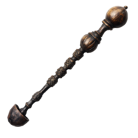 Medieval Flail Weapon for Historical Reenactments and Fantasy Settings on transparent background png