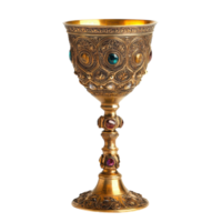 Ornate Medieval Chalice Ideal for Historical Themed Events on transparent background png