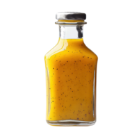 Stylish Mustard Bottle for Culinary Use on transparent background png