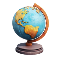 Globe Icon Representing Global Connectivity and Travel on Transparent Background png
