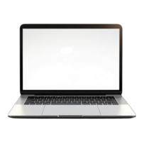 Open Laptop Showing a Blank Screen for Technology and Business Use on Transparent Background png