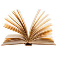 Open Book with Blank Pages for Note Taking and Sketching on Transparent Background png