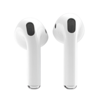 Wireless Earbuds on White Background for Tech and Music Promotions on Transparent Background png