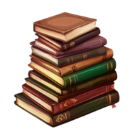 Pile of Books Isolated on White Background for Educational and Literary Use on Transparent Background png