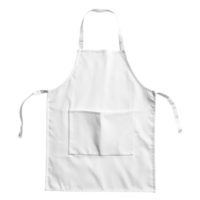 Plain White Cotton Apron for Kitchen Use and Cooking on Transparent Background png