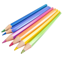 Vibrant Rainbow Colored Pencil Set for Creative Projects on Transparent Background png