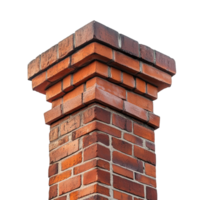 Red Brick Chimney on White Background - Ideal for Construction and Architecture Projects on Transparent Background png