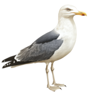 Seagull in Flight Over the Ocean on Transparent Background png