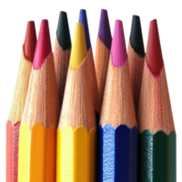 Colorful Pencils for Creative Projects and Art Lessons on Transparent Background png