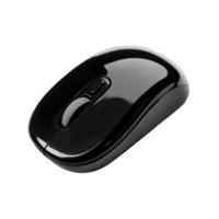 Sleek Black Wireless Mouse Design for Modern Offices on Transparent Background png