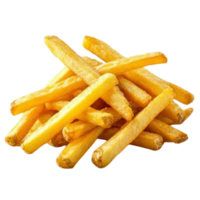 Delicious Stack of Crispy Fries Perfect for Social Media and Menu Designs on Transparent Background png