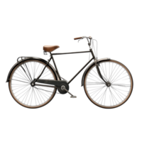 Vintage Bicycle Side View for Retro Design Projects on Transparent Background png