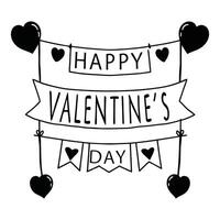 Abstract Happy Valentine's day love background vector
