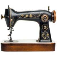 Vintage Sewing Machine Isolated on White Background for Crafting Projects on Transparent Background png