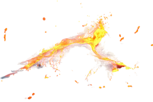 Dynamic eruption of molten lava displaying fiery colors and explosive energy in a vivid, abstract composition png