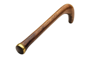 Elegant wooden walking cane designed for support, balance, and style, ideal for all ages png
