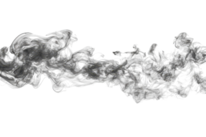 Wispy smoke swirls gracefully against a white background, creating an abstract artistic pattern and evoking a sense of mystery and movement png