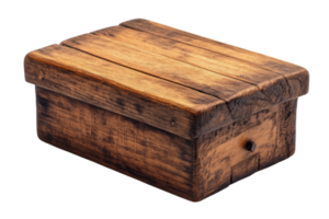 Crafted wooden box showcasing rustic appeal with handcrafted design elements png