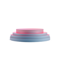 Three Tiered Pastel Platform Display with Transparent Background png