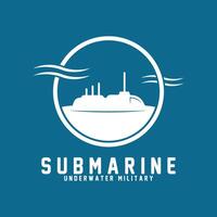 submarine logo illustration design vector