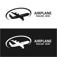 set of airplane logo with simple design vector