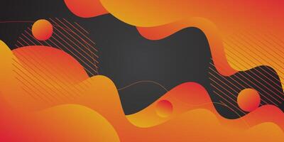 Modern abstract orange wave background with colorful bright gradient. Simple background design with abstract geometric pattern. Eps10 vector