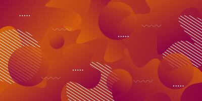 Abstract dynamic orange gradient color geometric fluid shape background. eps10 vector
