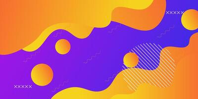 Colorful abstract background with orange wave and circle pattern design for banner cover, book flyer and other graphic design elements. Eps10 vector
