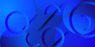Bright blue abstract circle with gradient background shadow. Simple pattern for product advertising website display poster template. Eps10 vector