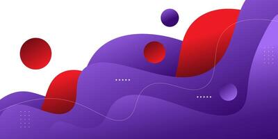 Modern purple and red geometric business banner design. Creative banner design with wave shapes and lines on white background for template. Simple horizontal banner. eps10 vector