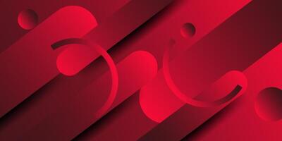 Abstract dark red dynamic gradient illustration background with 3d look and simple circle pattern and rounded rectangle elements. Cool and luxury design. Eps10 vector