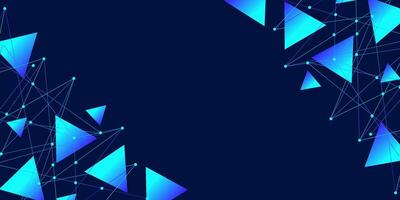 blue interconnected dots and lines banner design. global network connections. interconnected abstract geometric background. vector