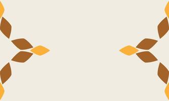 brown and orange pattern of leaves in white background vector