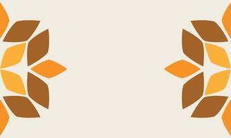 orange pattern of leaves in white background vector