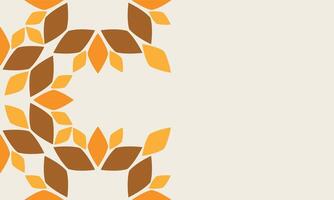 a pattern of leaves in orange and brown vector