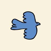 hand drawn abstract dove illustration vector