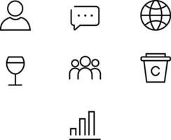 Creative business solutions related icon sets.Web team coffe icon set for computer and mobile ect.eps 10 vector