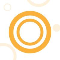radial circles yellow and white background Trendy color frames for product display. Collection of geometric pedestal or podium in top view design. vector