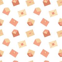 Pastel Seamless Pattern with envelopes and letters, love seamless pattern vector